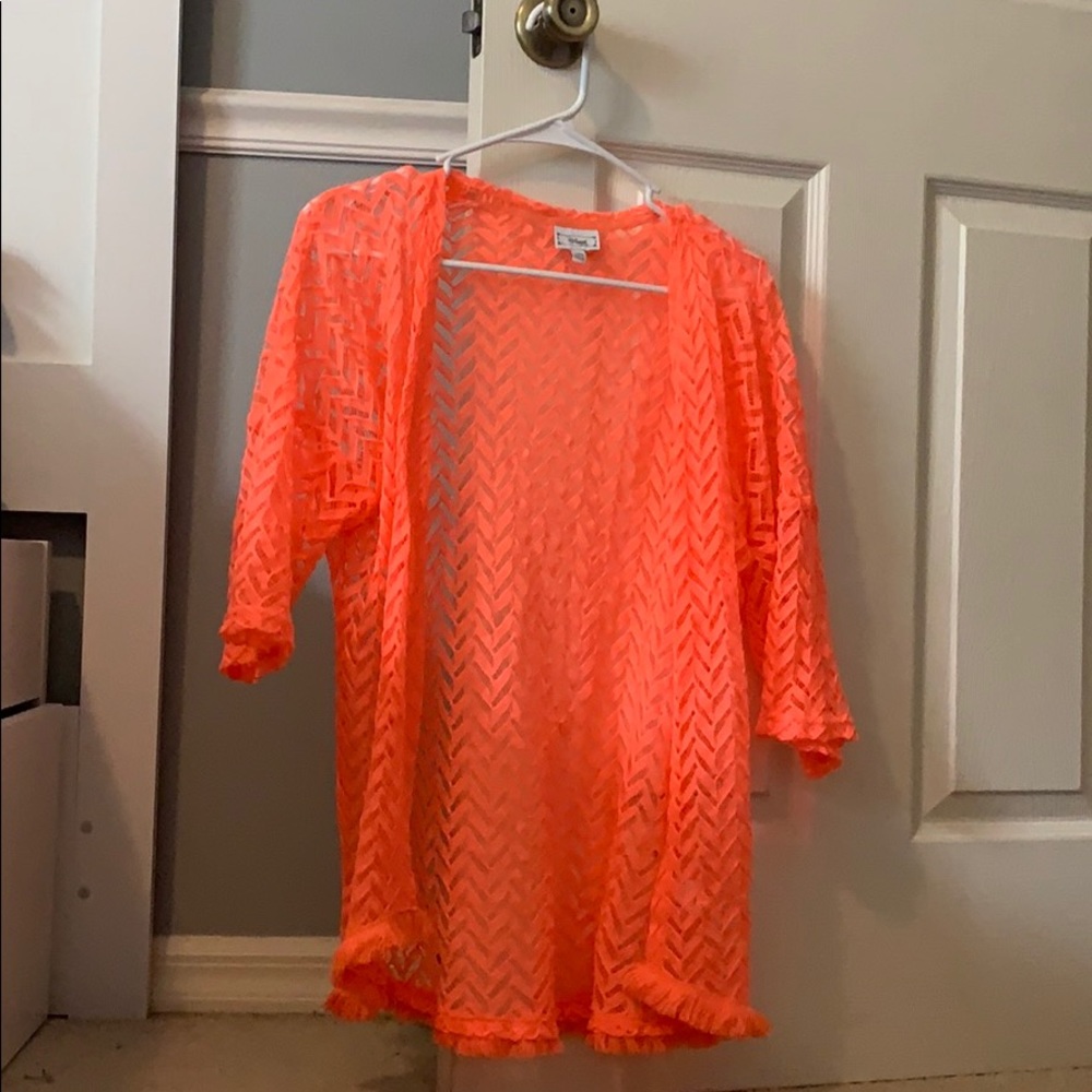 Bright pink cover up